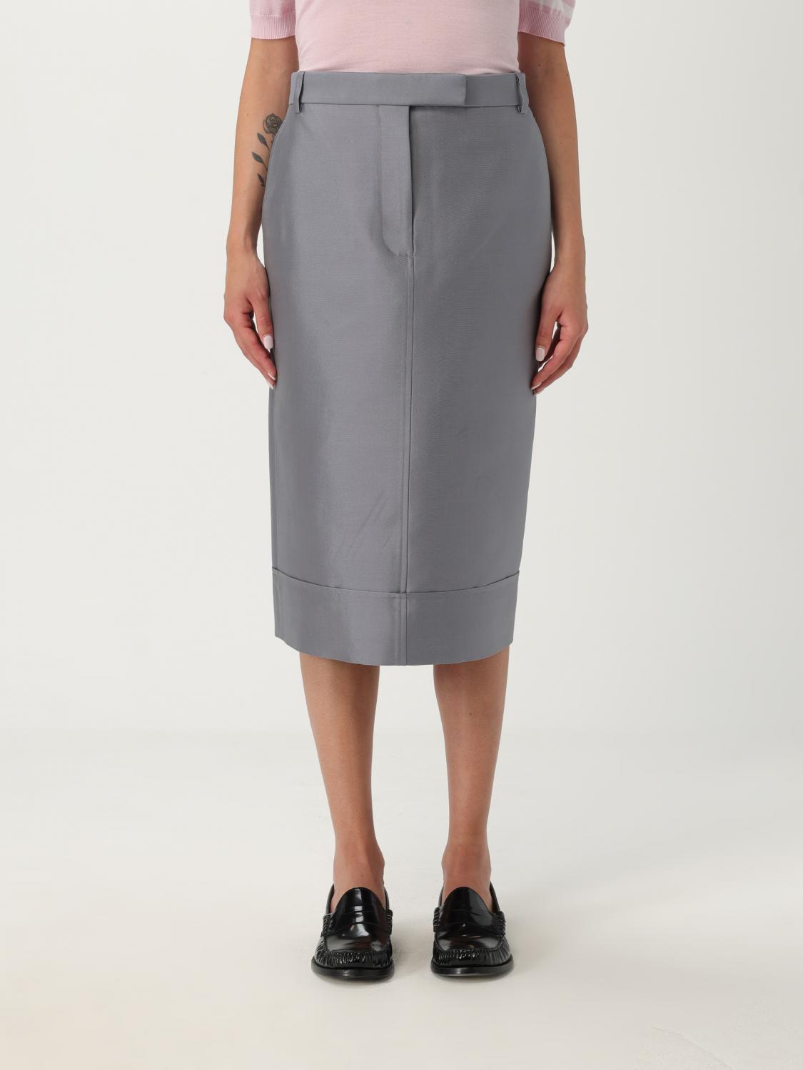 Thom Browne Skirt  Woman Color Grey In Gray