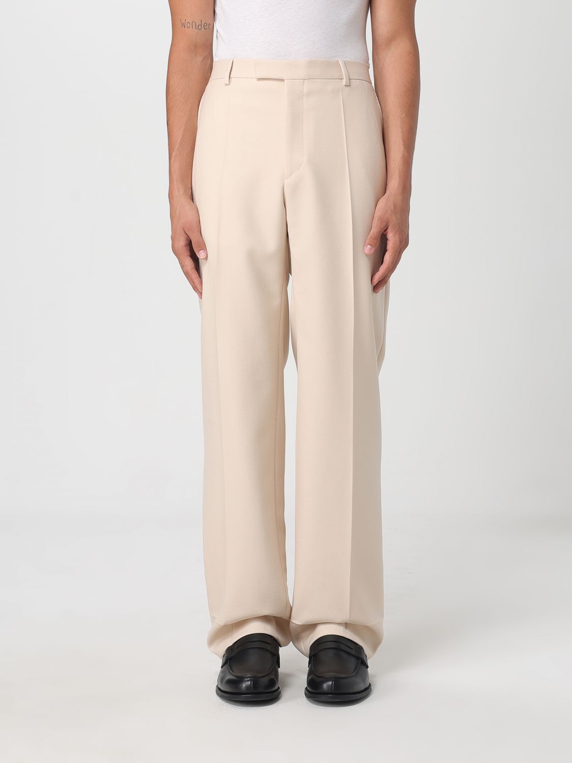 Valentino Pants Men Color Butter In Neutral