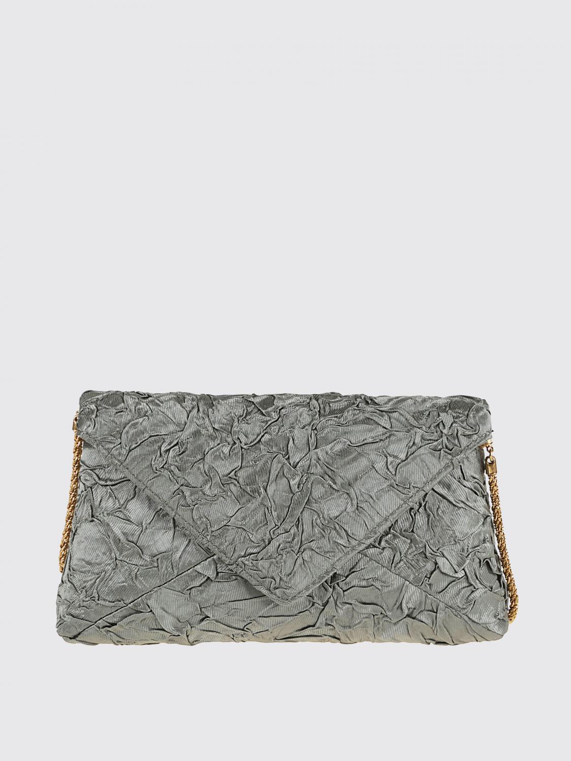 Dries Van Noten Womens Raffia Envelope Crinkled Woven Clutch Bag