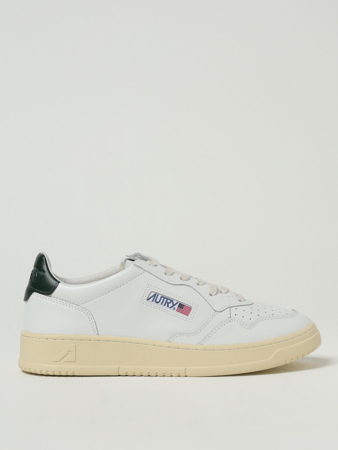 Autry Medalist Sneakers In White And Blue Leather In White