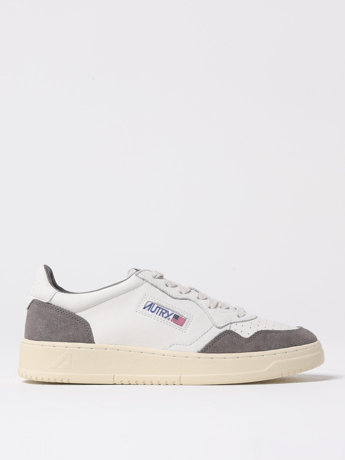 Autry Low Sneaker With Contrast Panels And Perforated Toe