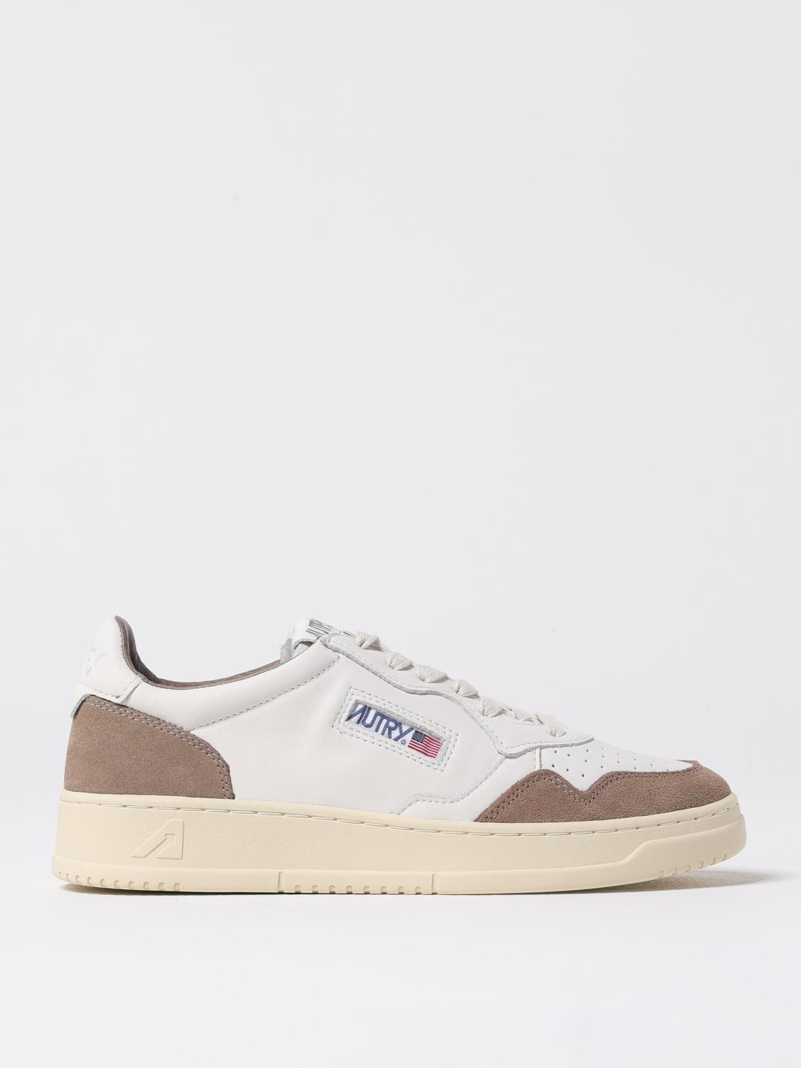 Autry Low Sneaker With Contrast Panels And Perforated Detailing In White