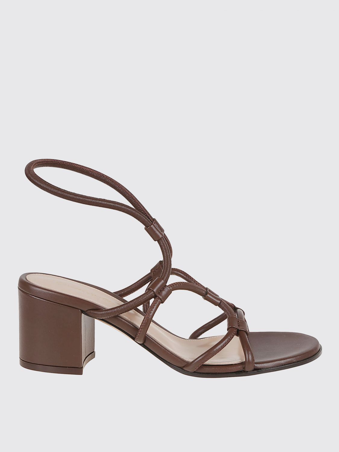 Gianvito Rossi Leather Sandal With Intricate Straps