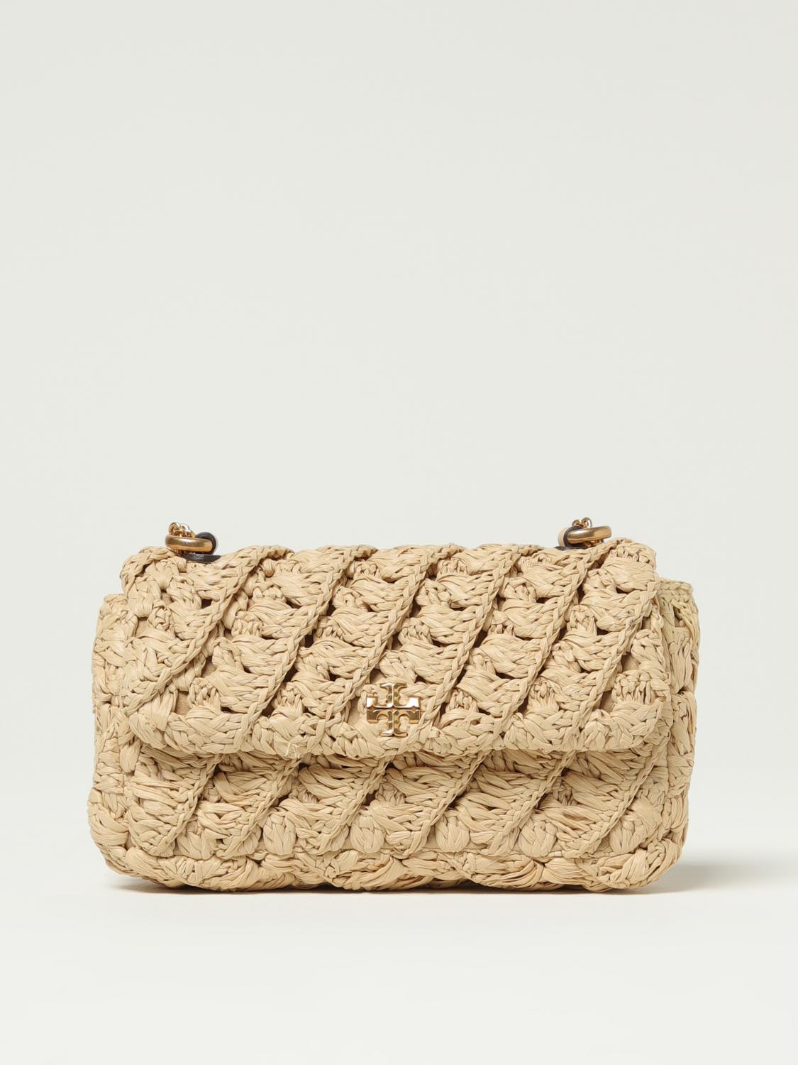Tory Burch Kira Woven Raffia Convertible Shoulder Bag