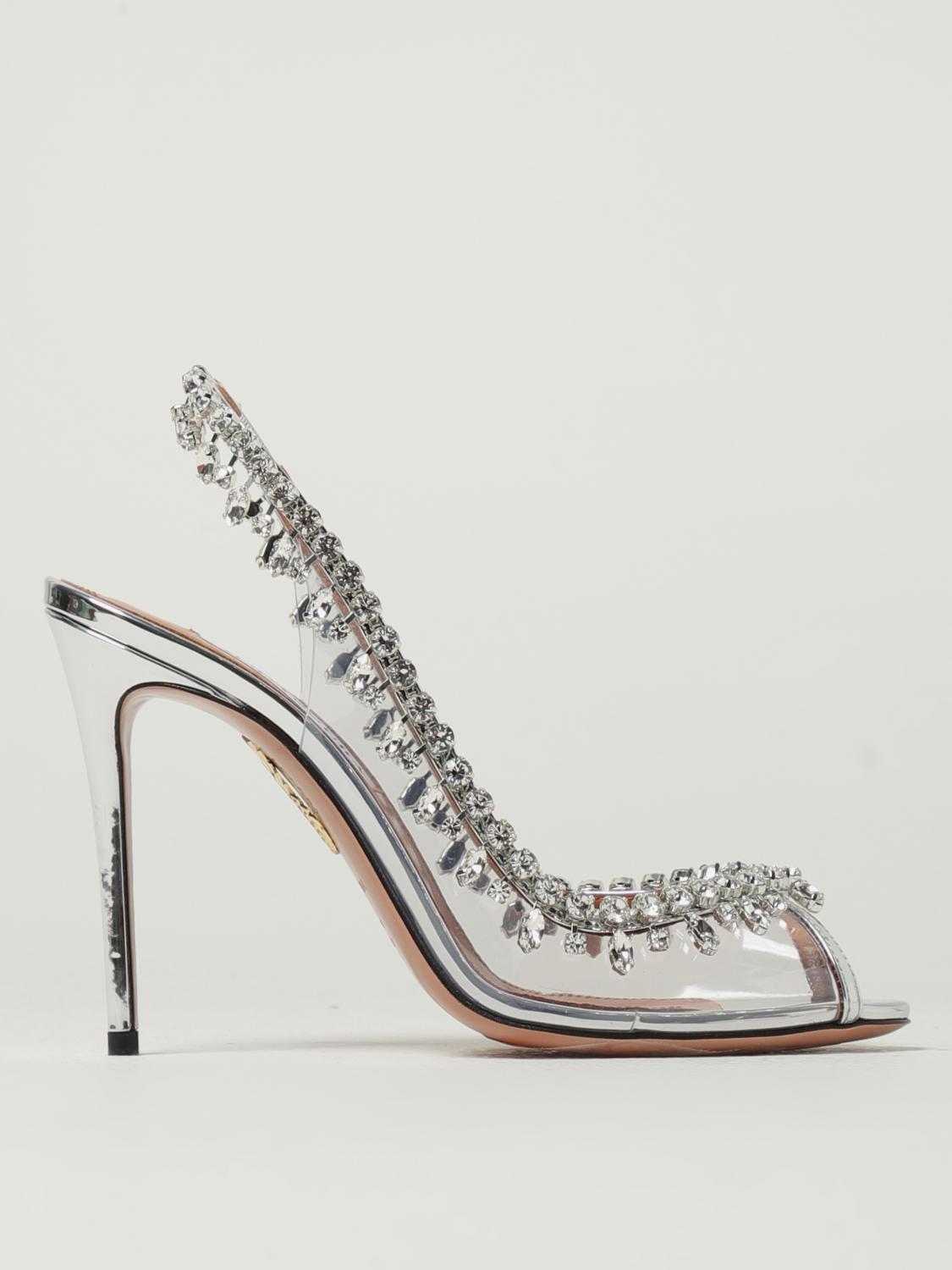 Aquazzura Heeled Sandals  Woman Color Silver