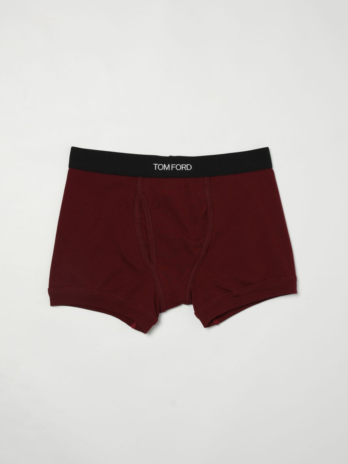 Tom Ford Mens Burgundy Branded-waistband Cotton-stretch Boxer Briefs In Burgundy