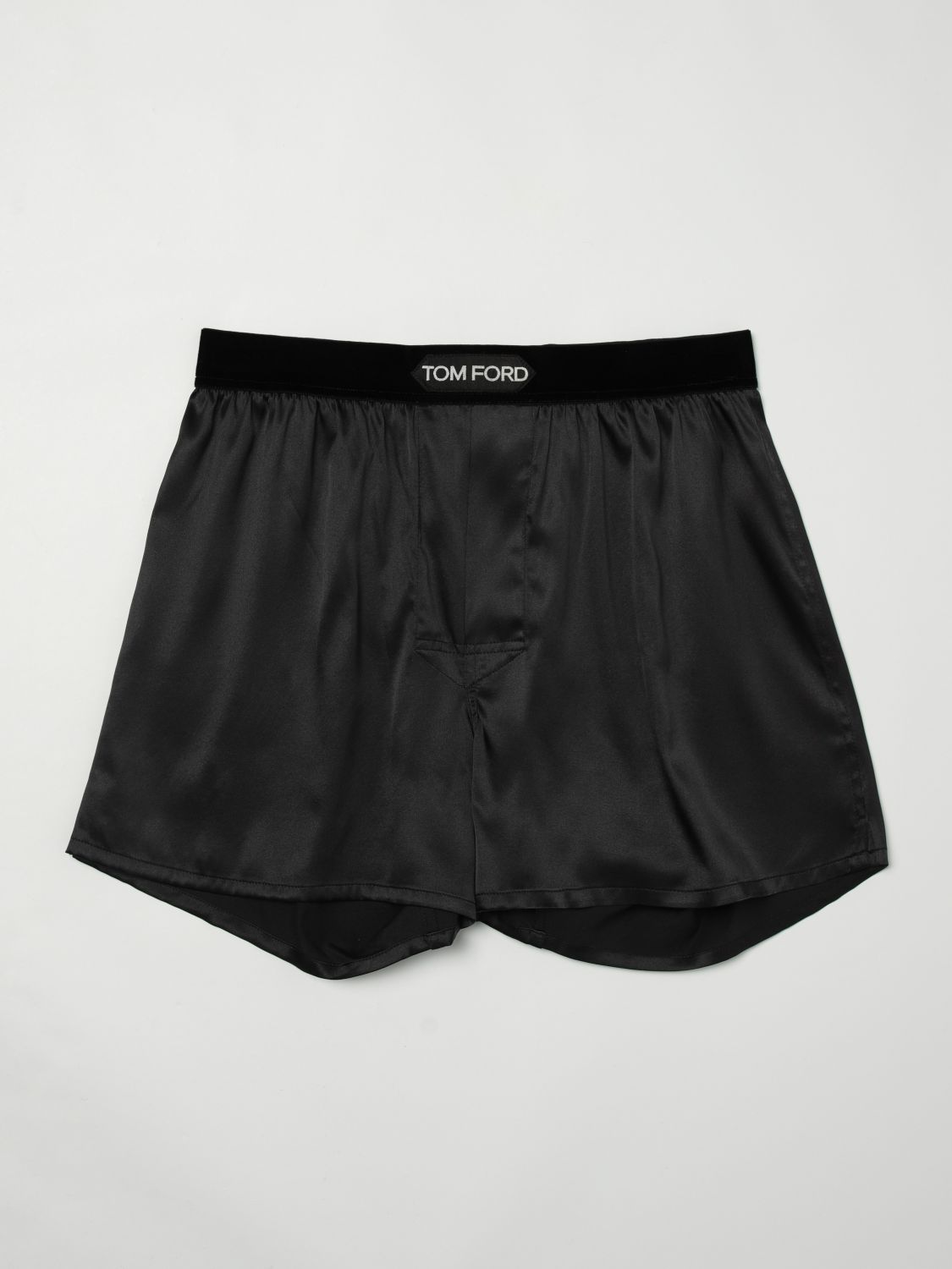 Tom Ford Short Boxer In Seta In Black