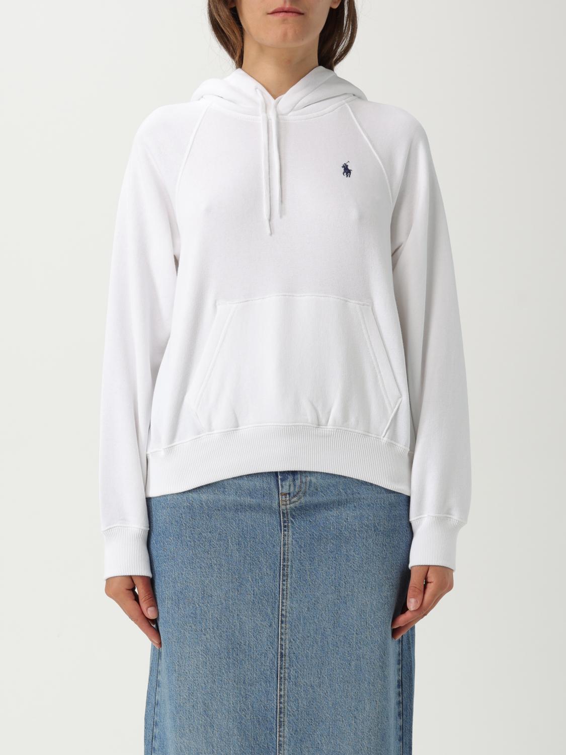 Polo Ralph Lauren Ralph Lauren White Jersey Hoodie With Motif In White