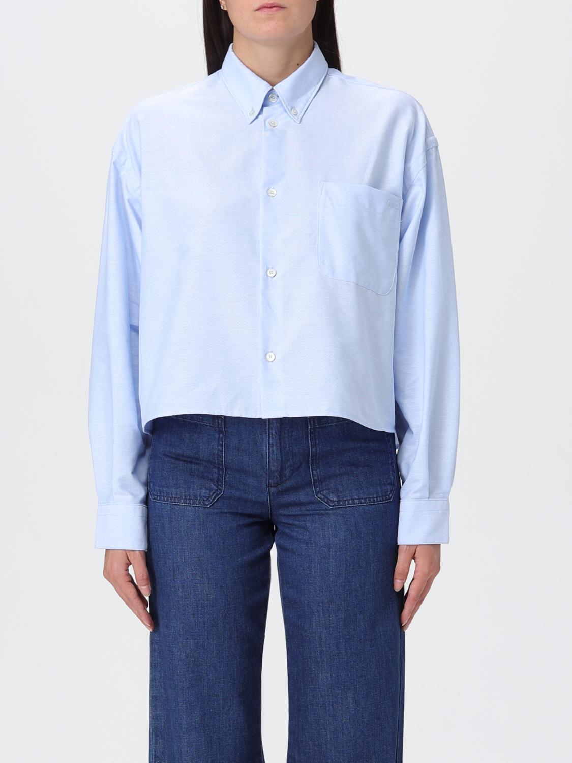 Apc Shirt A. P.c. Woman Color Gnawed Blue