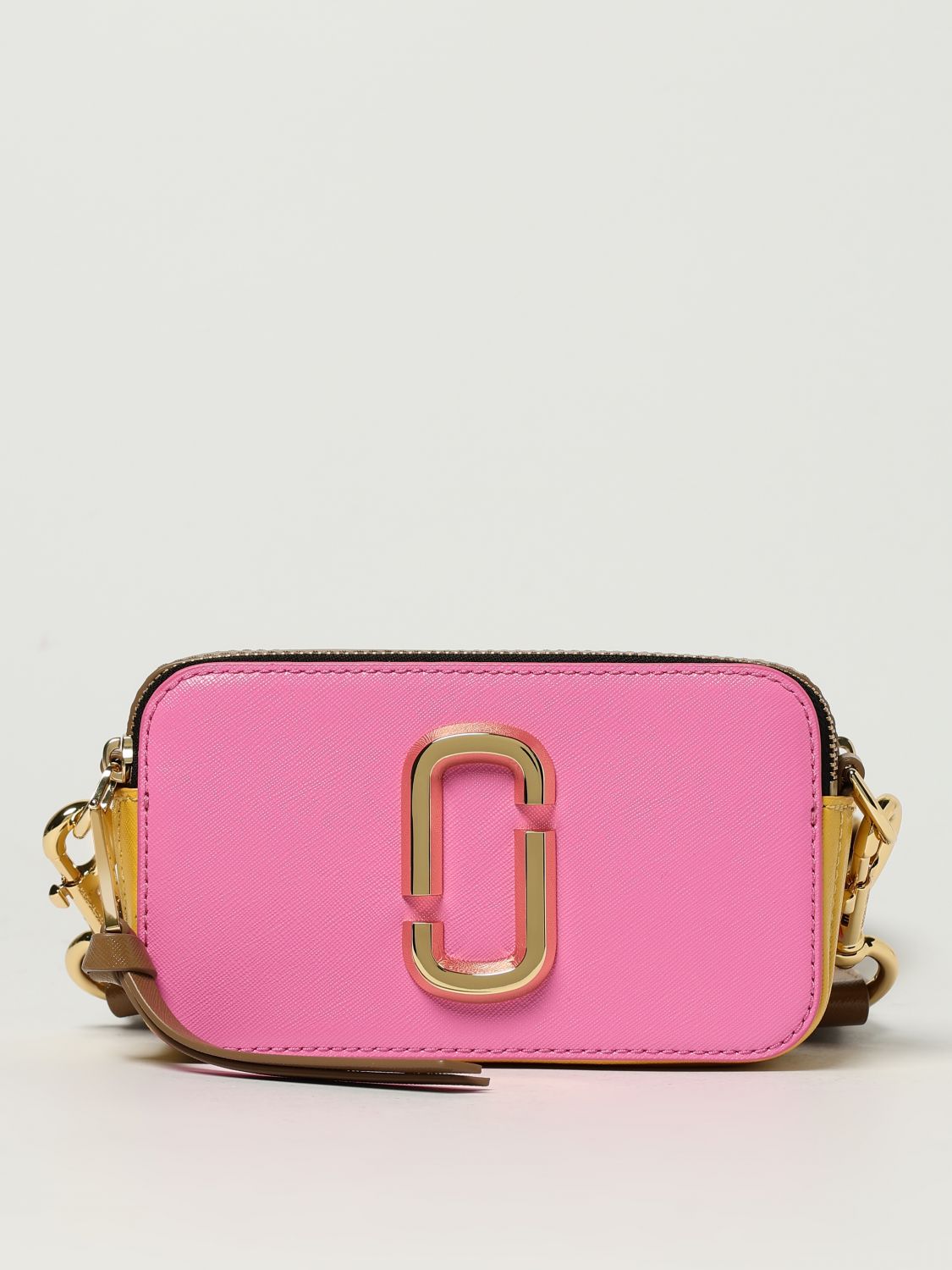 Marc Jacobs The Snapshot Shoulder Bag In Rose-pink Leather In Pink