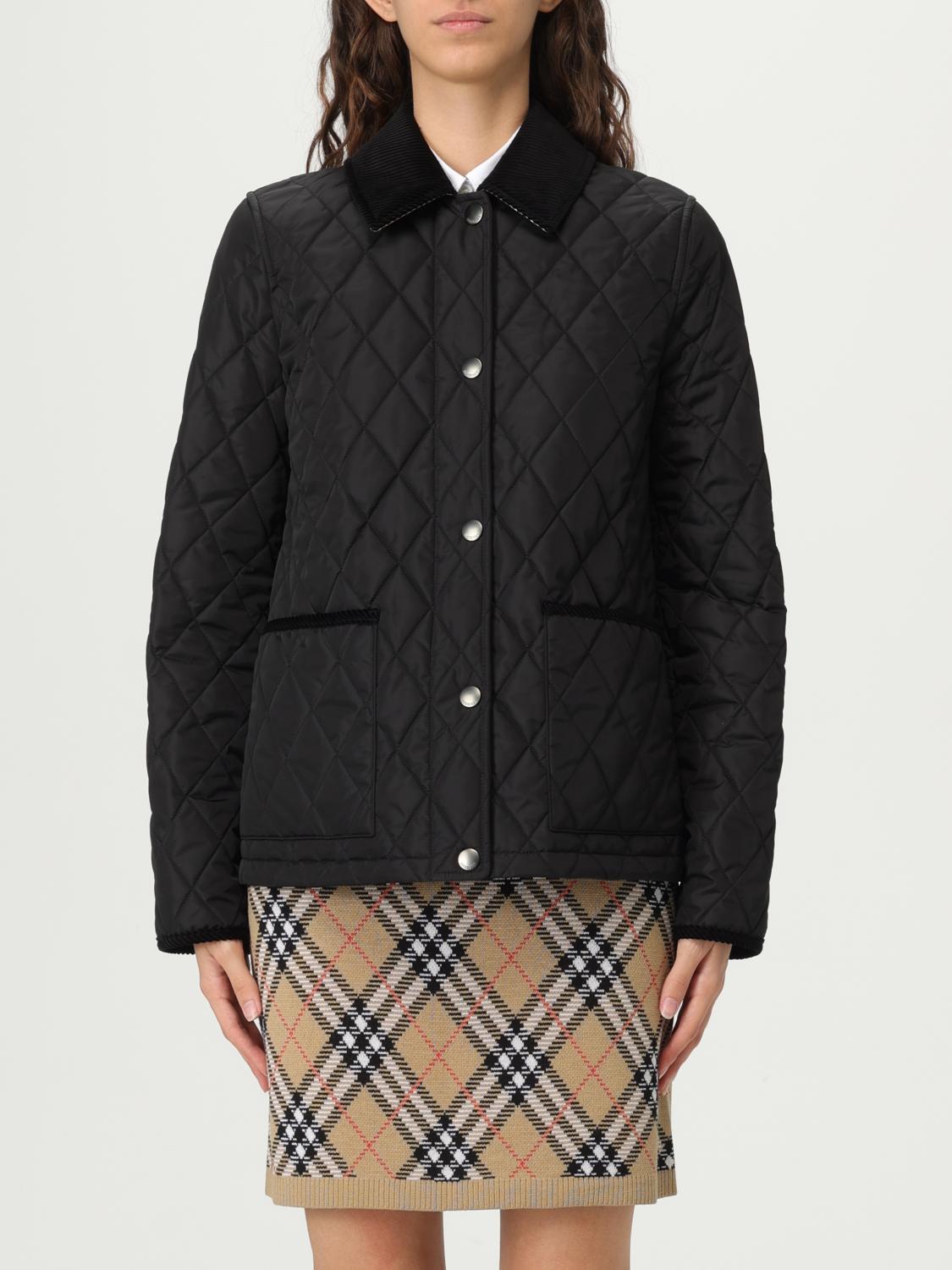 Burberry Check Lining Quilted Nylon Dorset Jacket In Black
