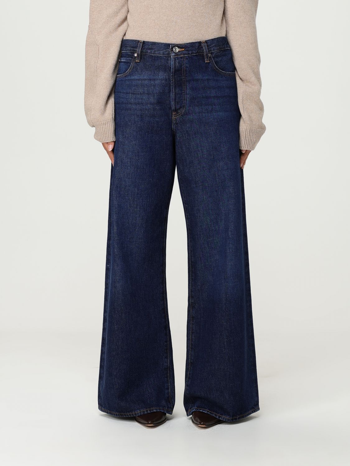 Frame Jeans Woman Color Blue In Blue