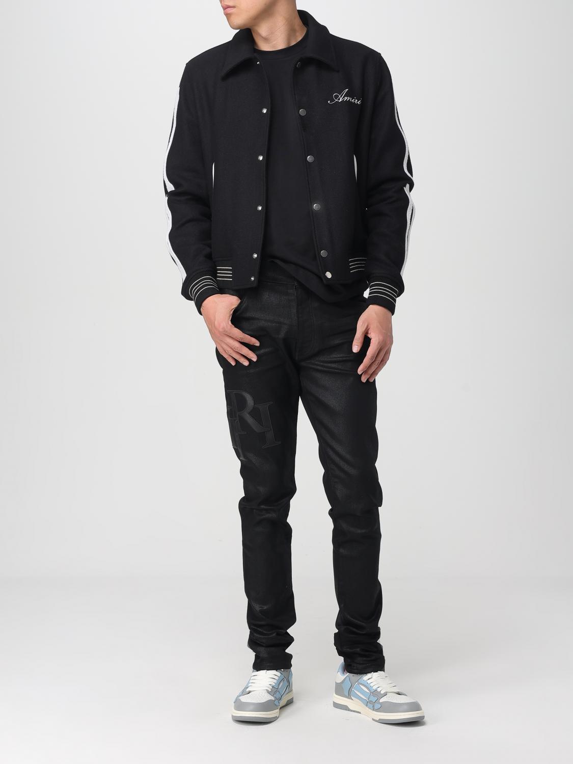 Amiri Cotton Denim Jeans Men In Black