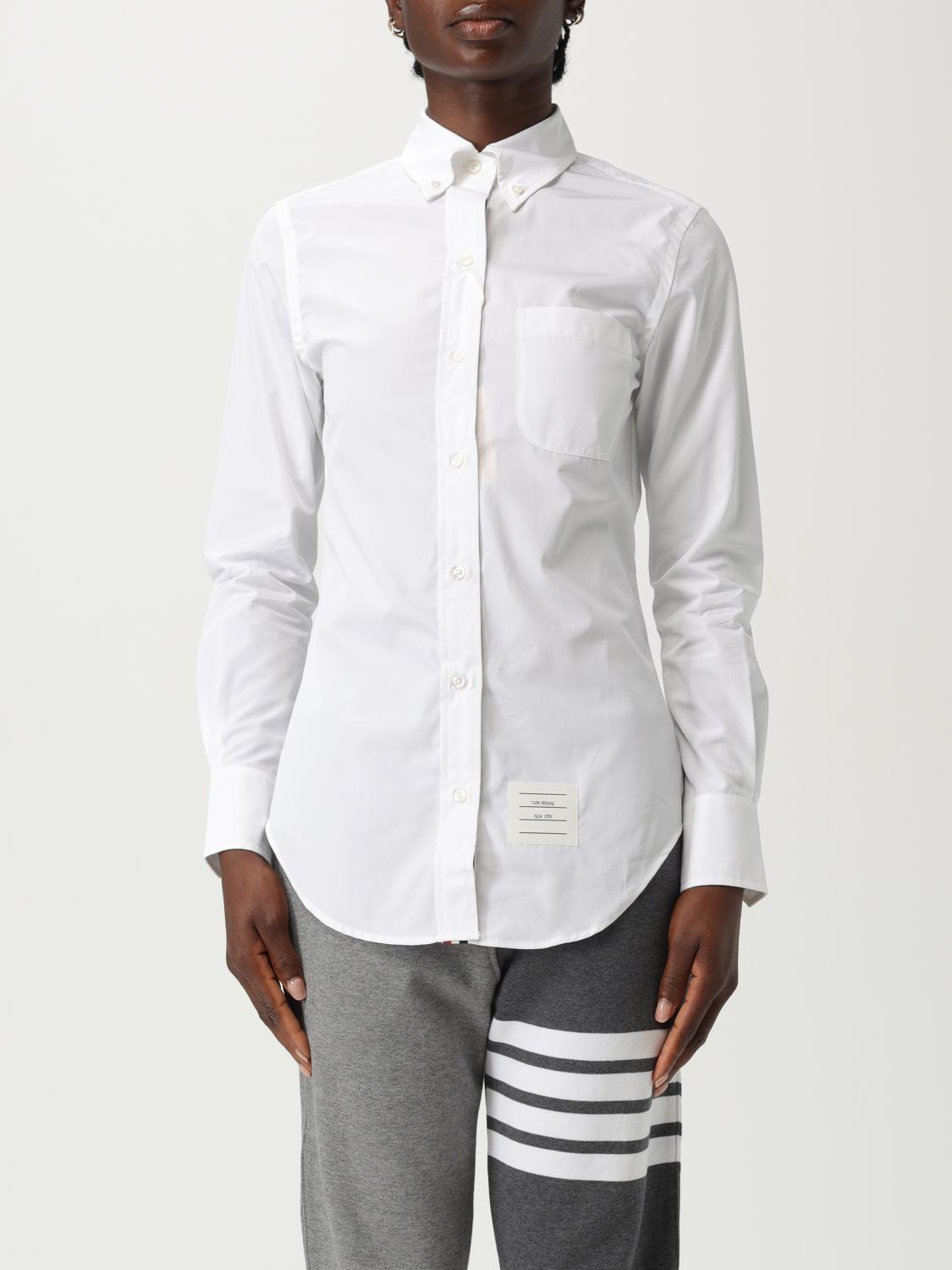 Thom Browne Woman Shirt White Size 4 Cotton In White