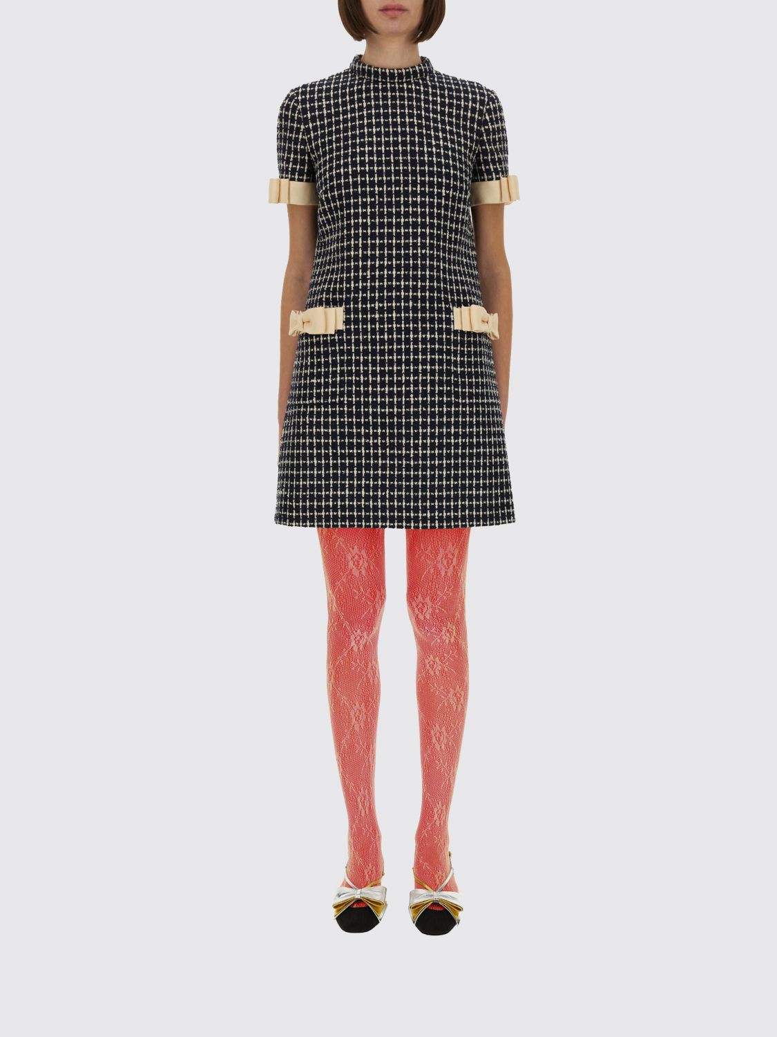 Valentino Boucle' Short Dress In Multi
