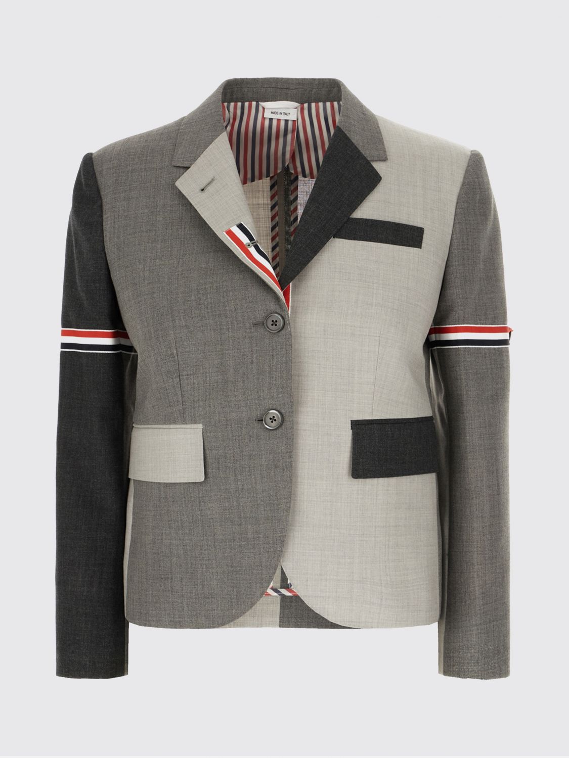 Thom Browne Mix And Match Patch Pocket Blazer In Gray