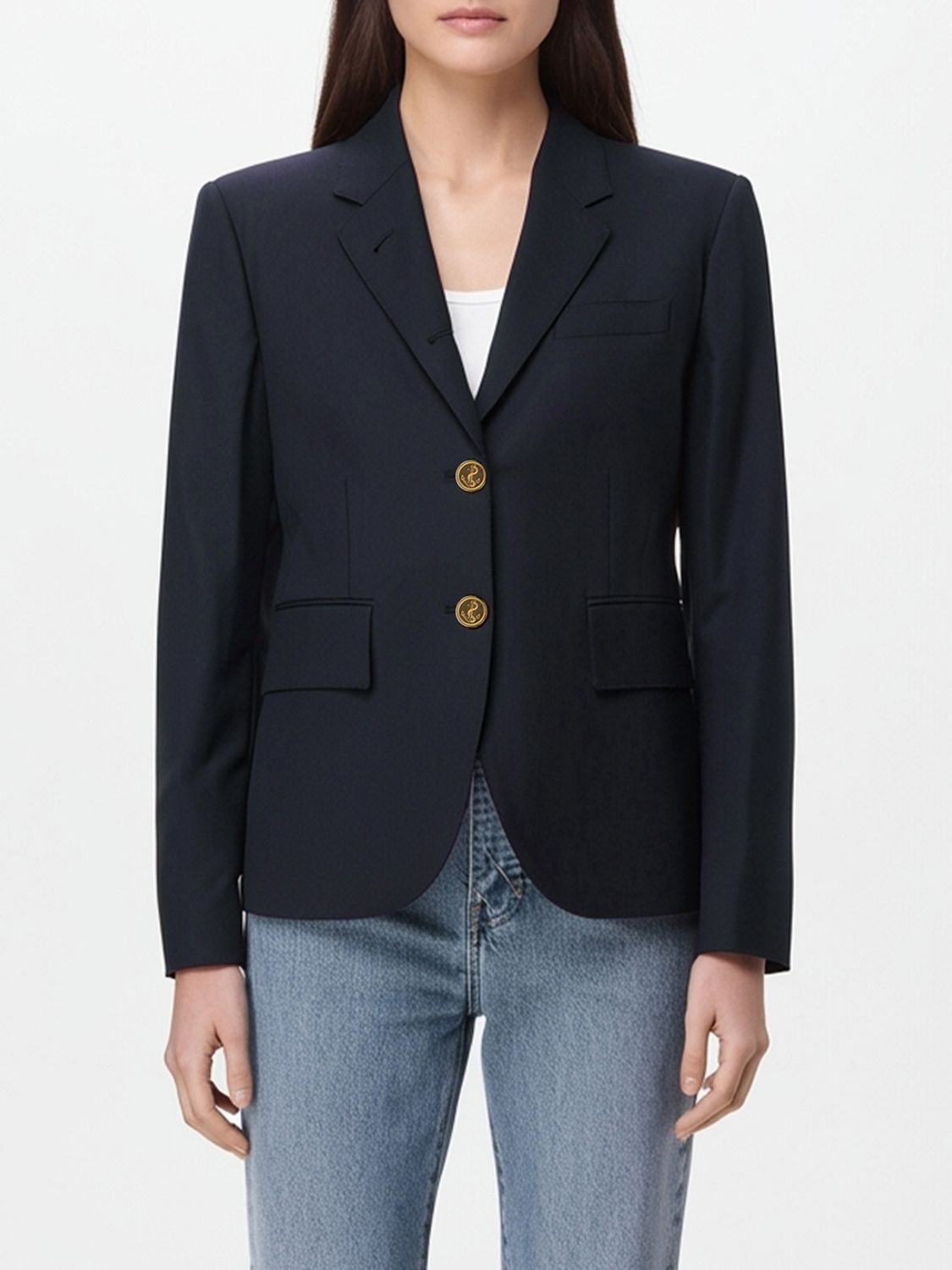 Thom Browne Jacket Woman Color Blue In Blue
