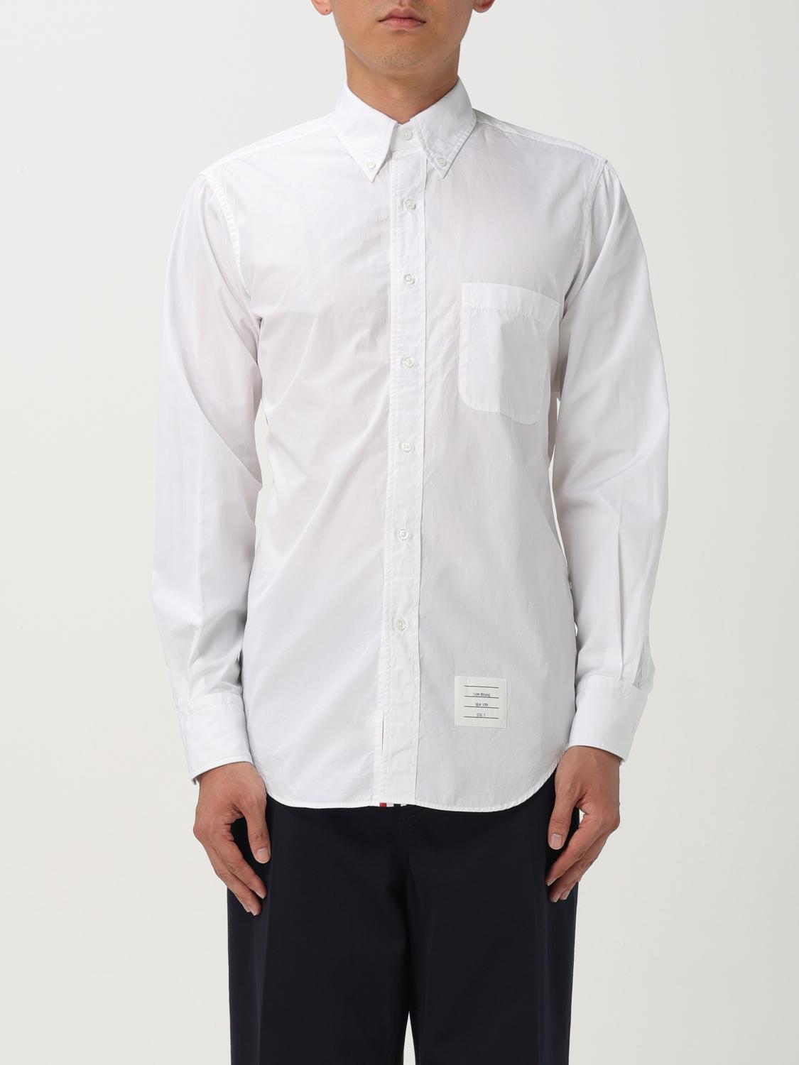 Thom Browne Long-sleeve Button-down Oxford Shirt In White