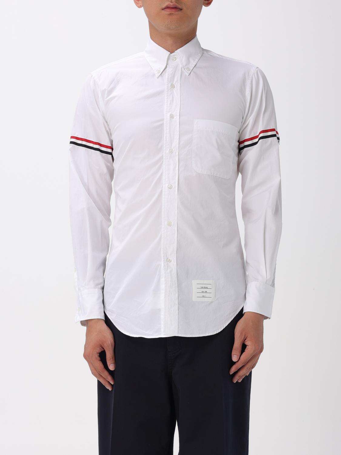 Thom Browne 4-bar Stripe Cotton Shirt In White