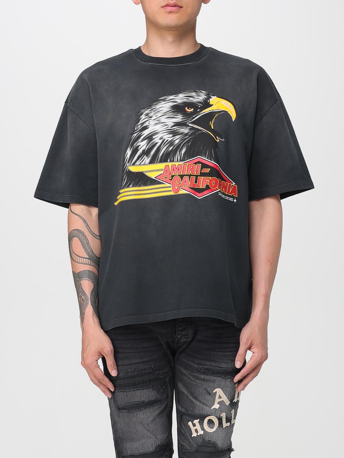Amiri Mens Black Eagle Graphic-print Cotton-jersey T-shirt In Black