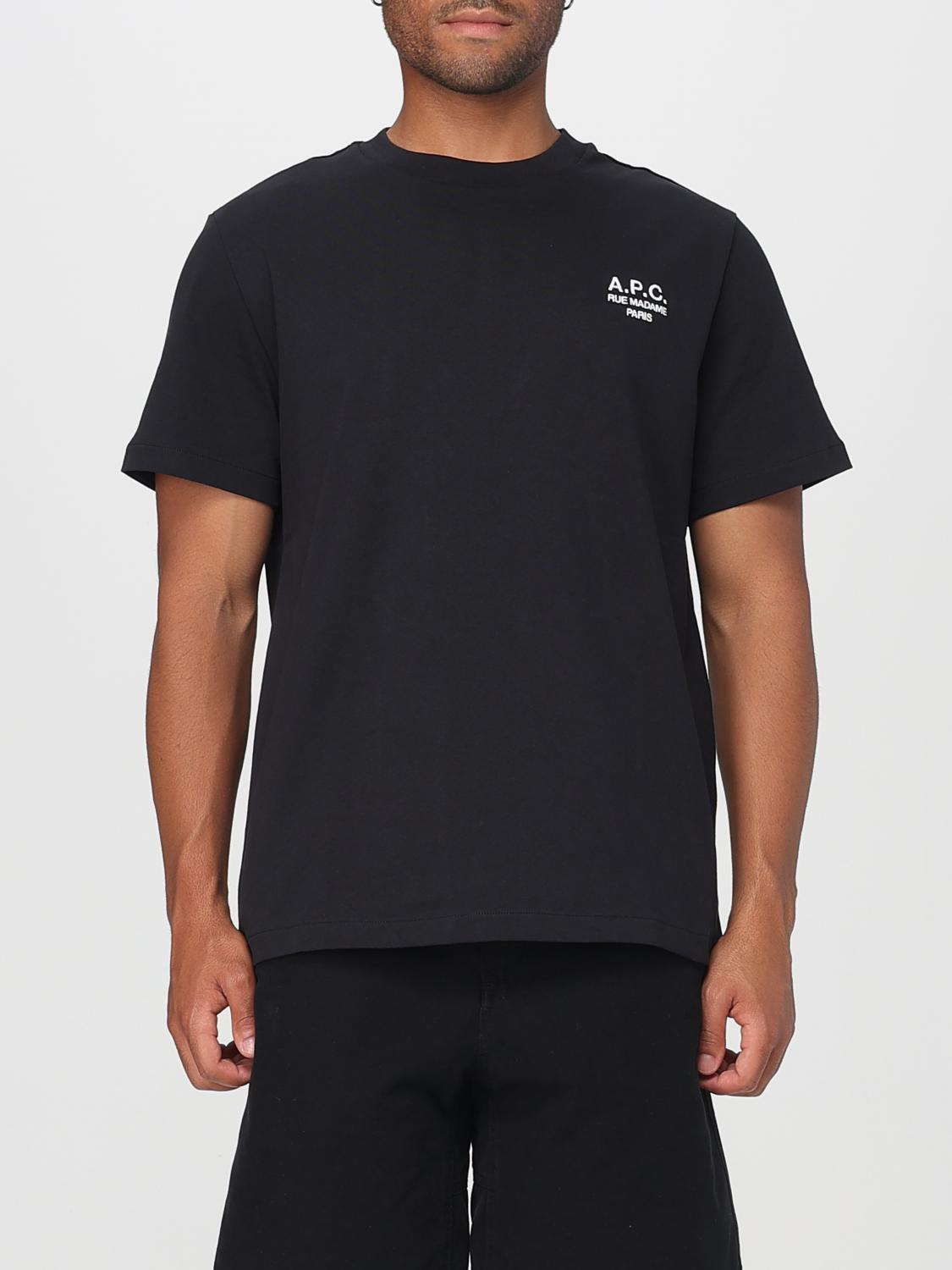 Apc Logo-print Short-sleeve T-shirt In Black