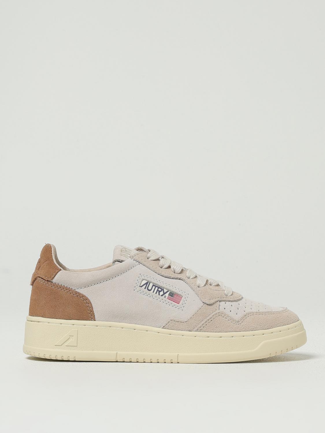 Autry Medalist Sneakers In Leather With Suede Inserts In White