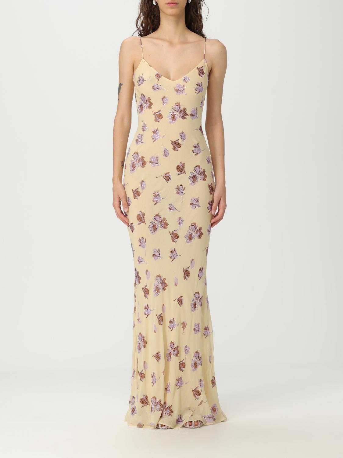 Self-portrait Self Portrait Yellow Floral Rhinestone Maxi Dress In Yellow
