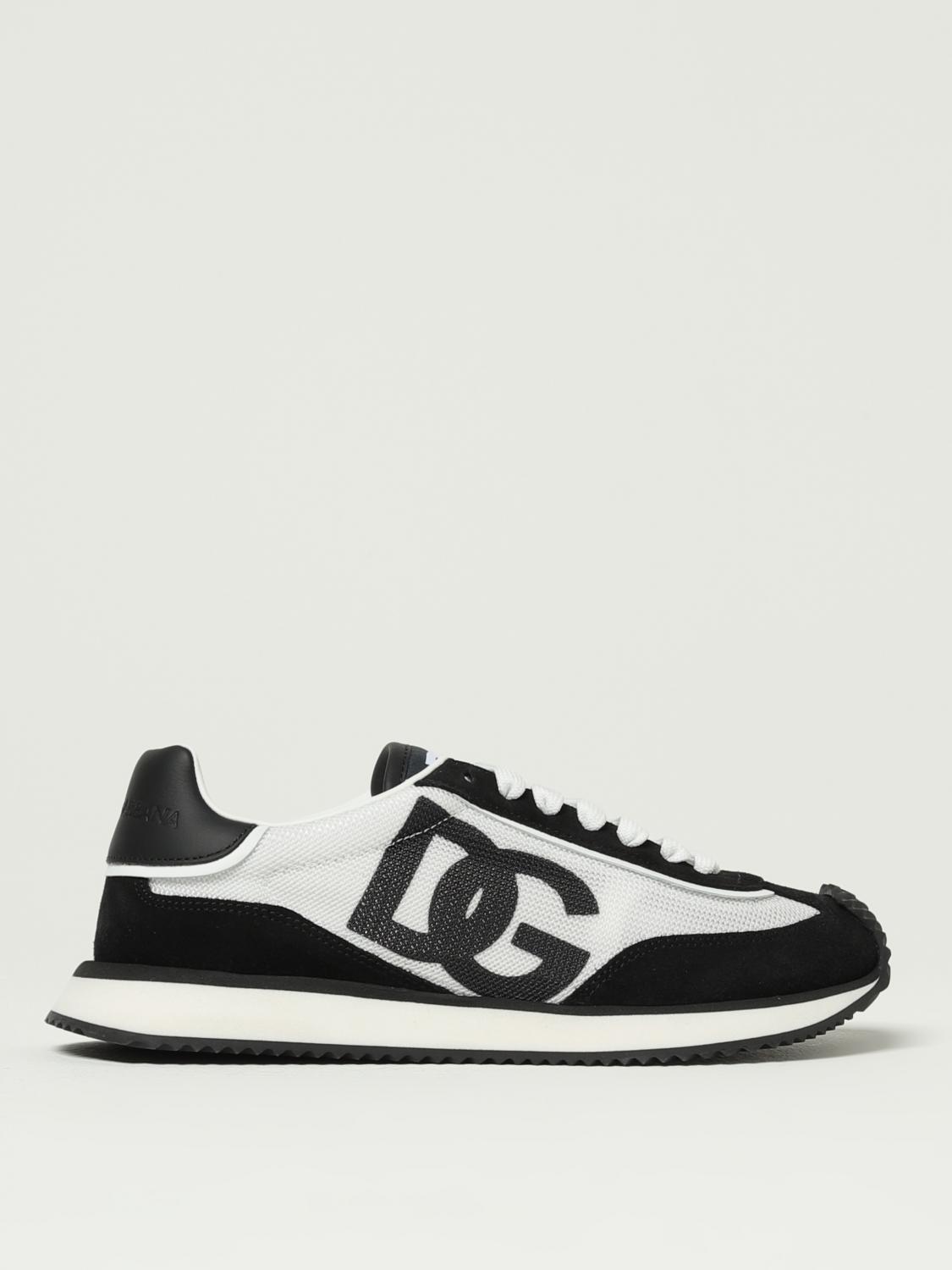 Dolce & Gabbana Multicolor Mesh And Split Leather Cushion Sneakers In Black
