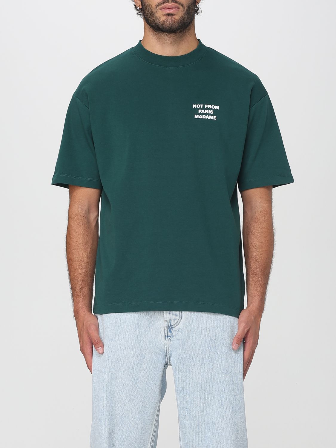 Drôle De Monsieur Le Tshirt Slogan In Green