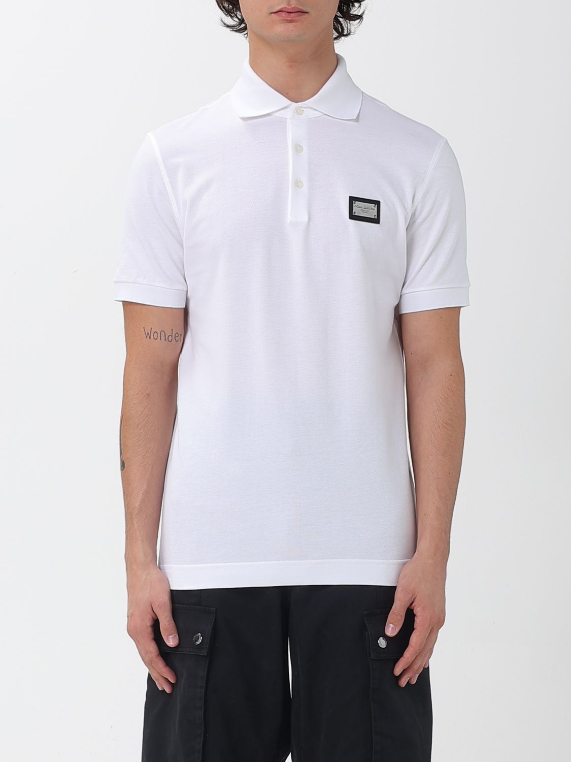 Dolce & Gabbana Polo With Logo In White