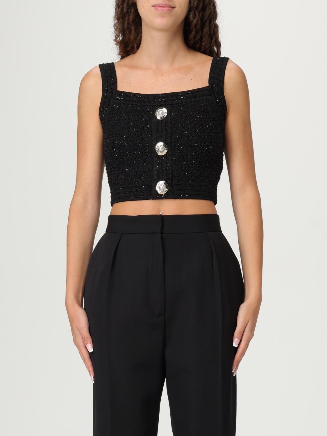 Balmain Black Tops - Vests & Tank Tops Women In Black
