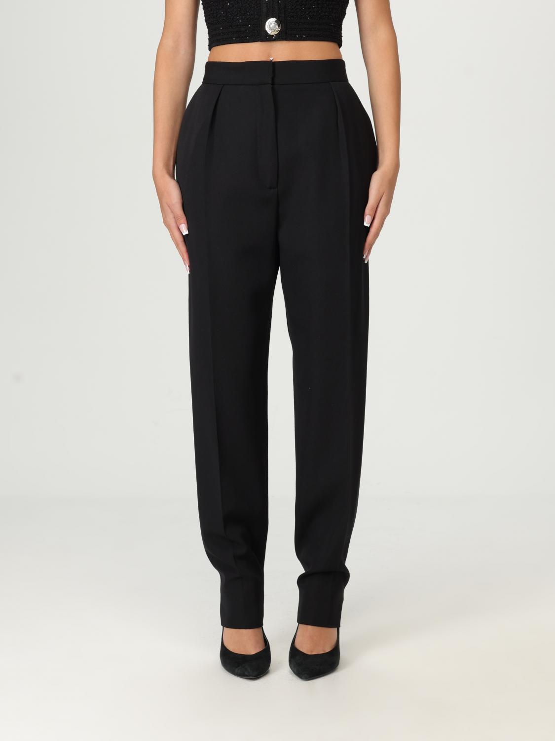 Balmain Pants  Woman Color Black In Black