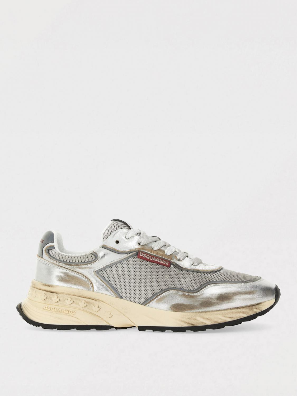 Dsquared2 Sprinter Sneakers With Contrasting Heel Detail In Gray