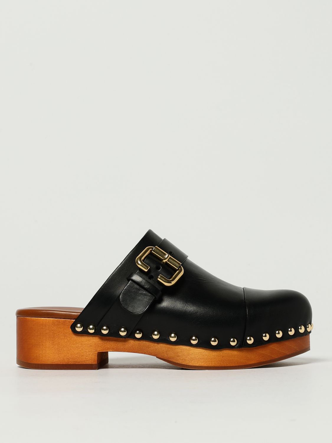 Chloé Women Jeannette Leather Clogs In Black