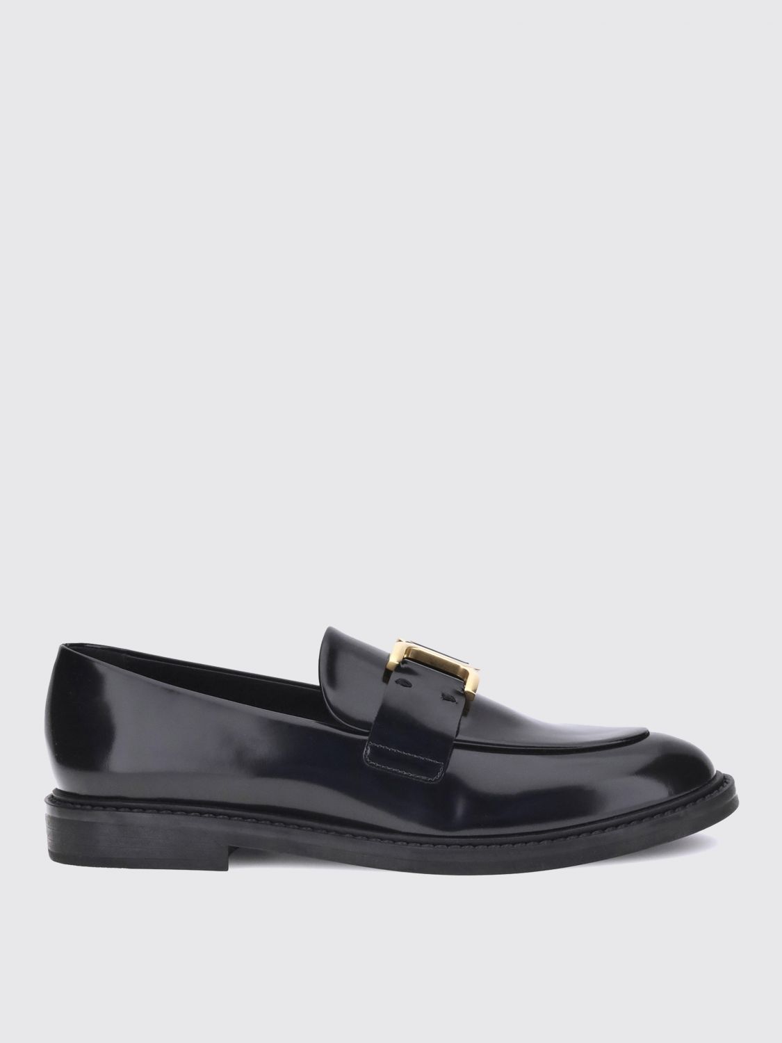 Chloé Marcie Black Brushed Calf Leather Loafer In Black
