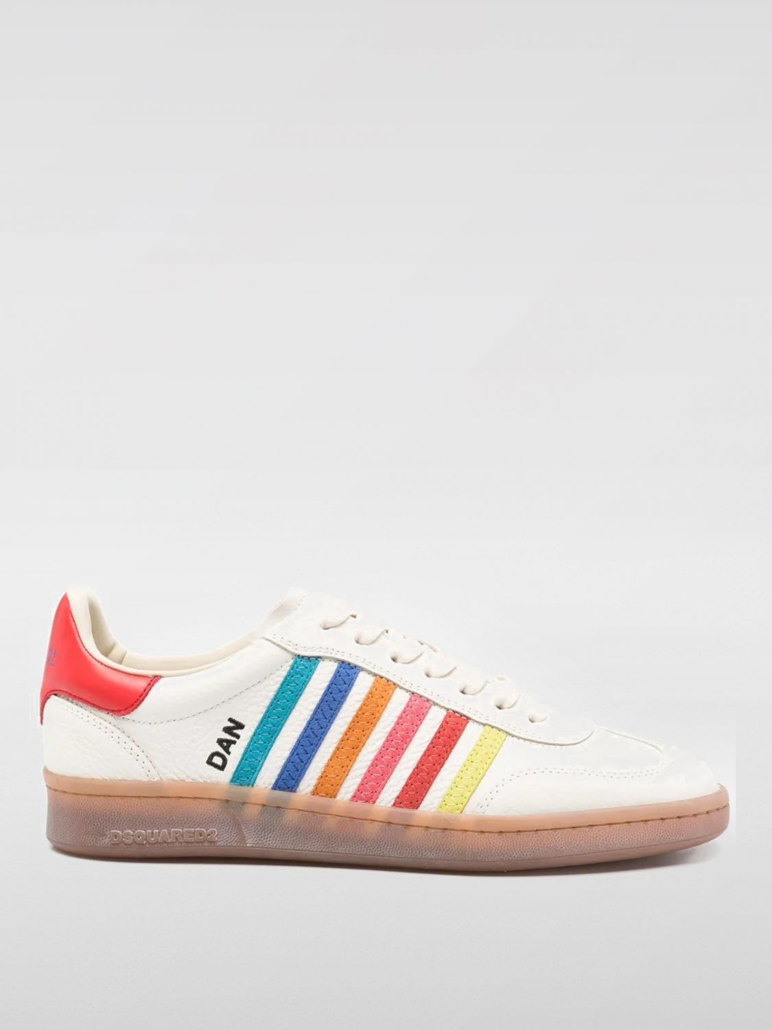 Dsquared2 Summer Lovers Leather Sneakers Rainbow Stripes