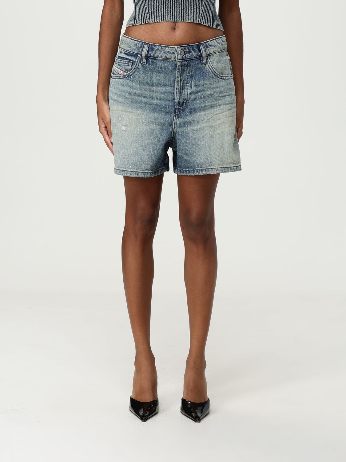 Diesel Short  Woman Color Blue In Blue