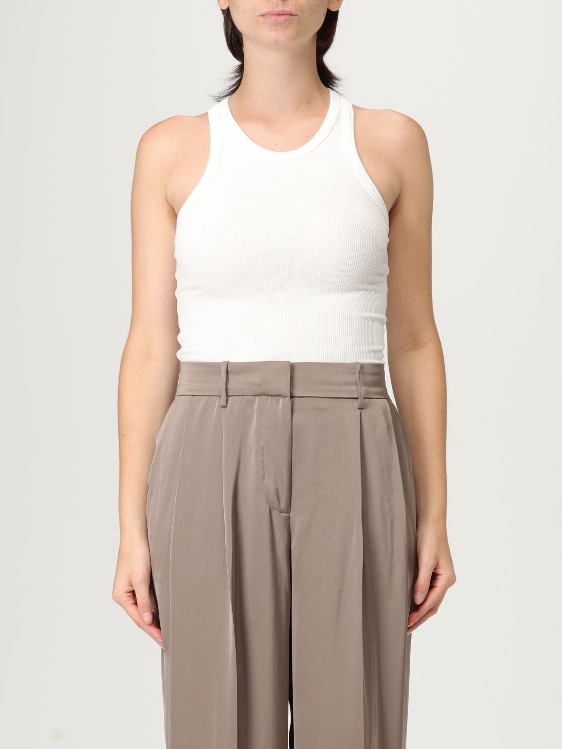 Alaïa Bodysuit Woman Color White In White