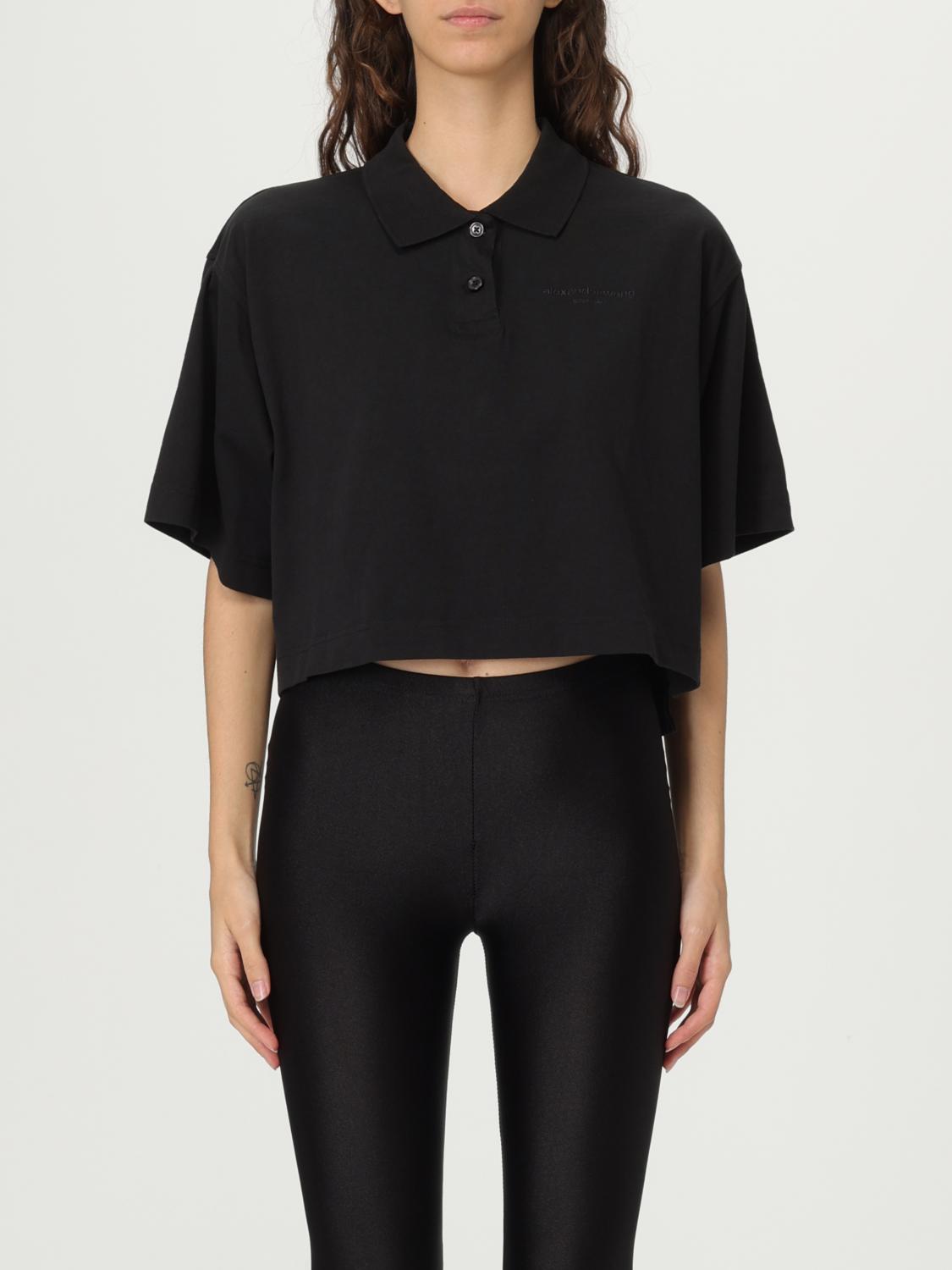 Alexander Wang Short Sleeved Cropped Polo T-shirt