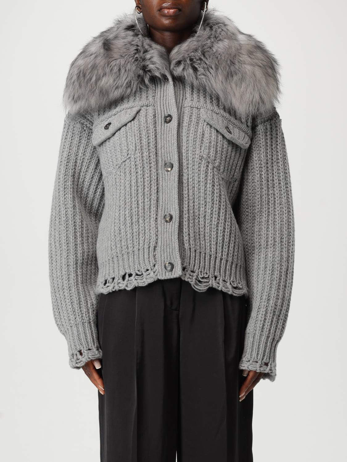 Blumarine Jacket Woman Color Grey In Gray