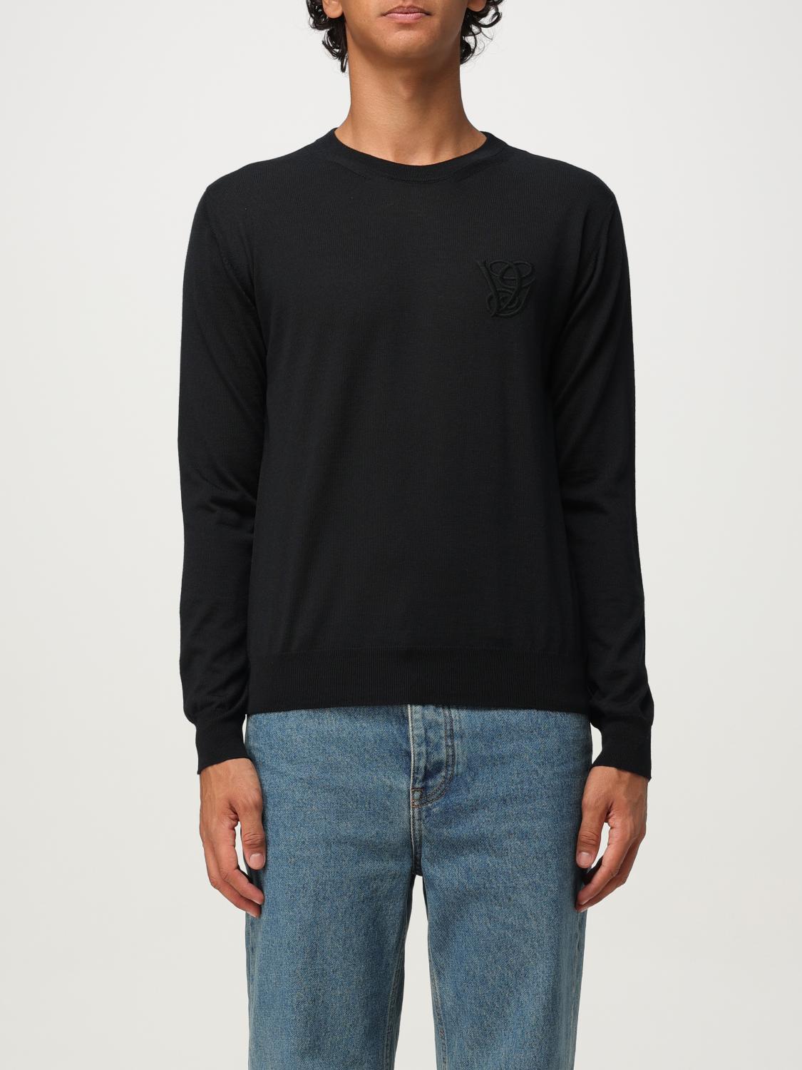 Valentino Wool Crew Neck Sweater In Black