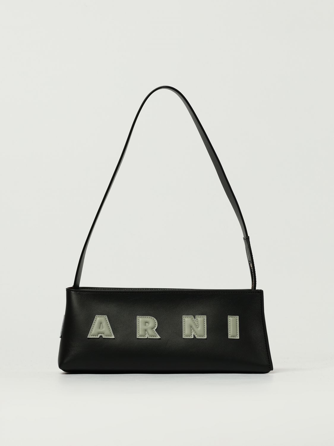 Marni Rectangular Shoulder Bag With Gold-tone Hardware In Black