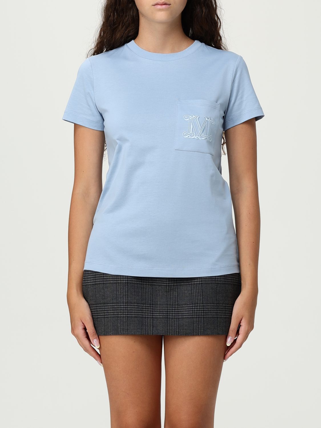 Max Mara T-shirt Woman Color Gnawed Blue In Blue