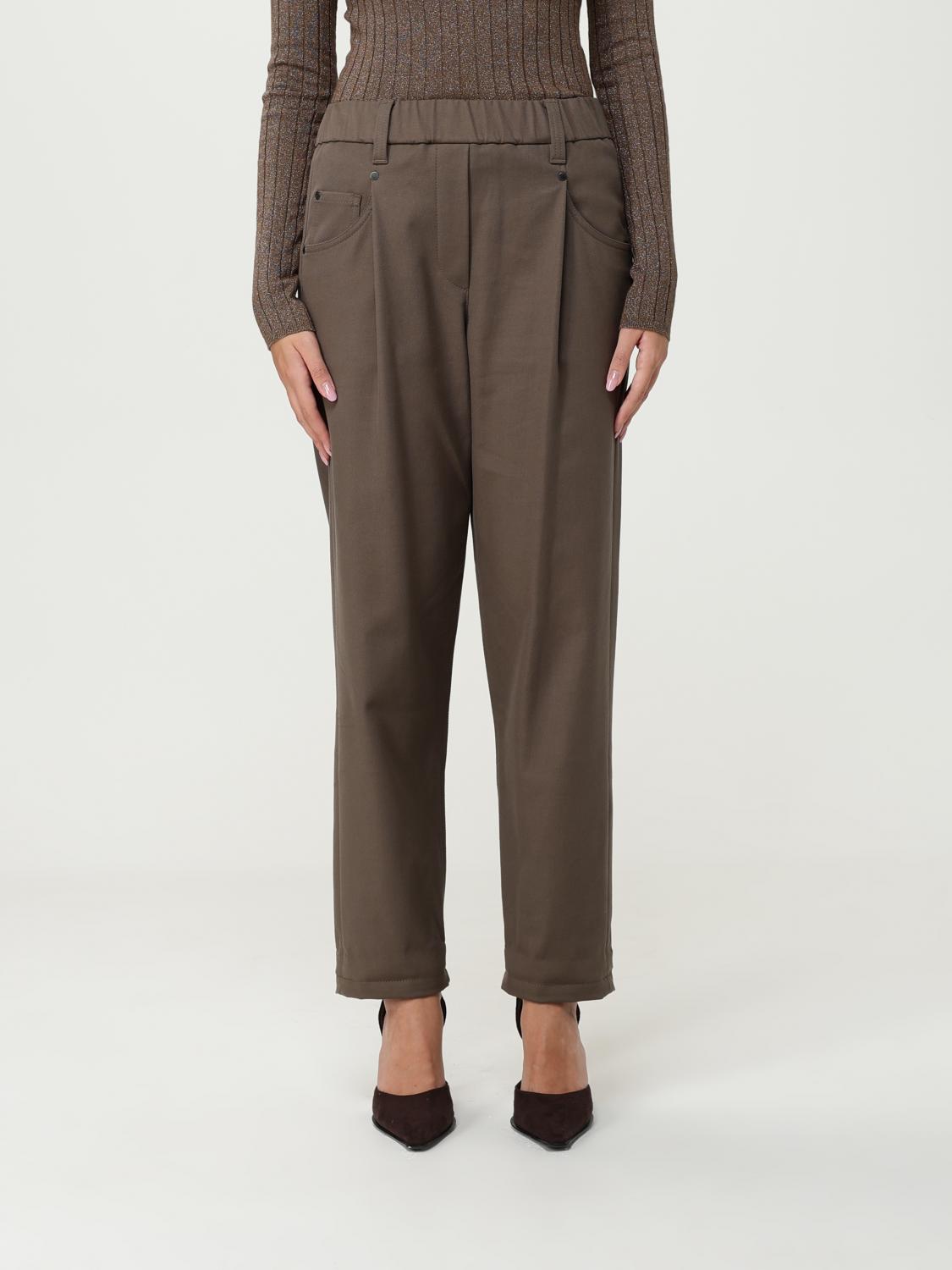Brunello Cucinelli Pants  Woman Color Mud In Brown