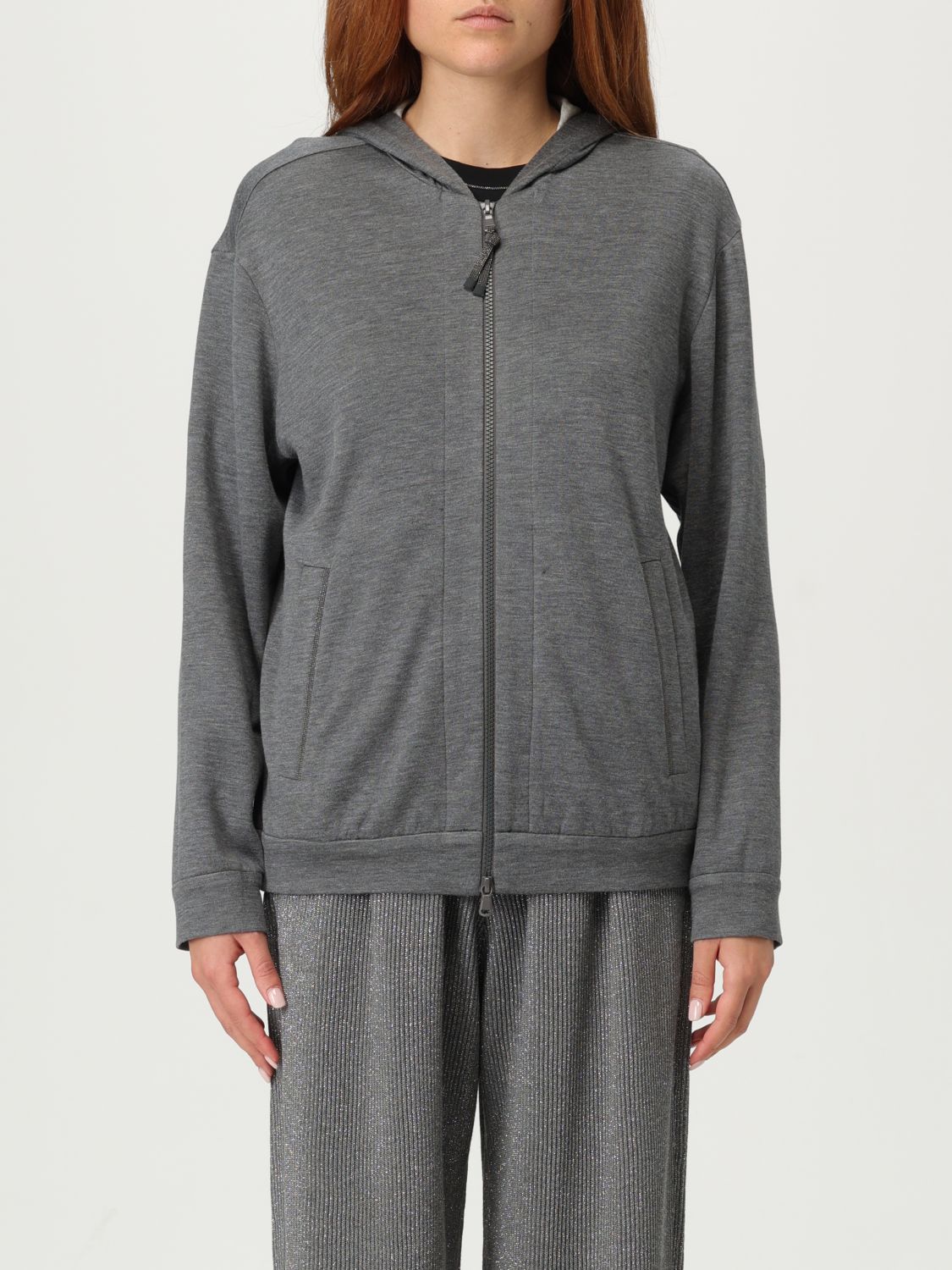 Brunello Cucinelli Sweatshirt  Woman Color Grey In Gray