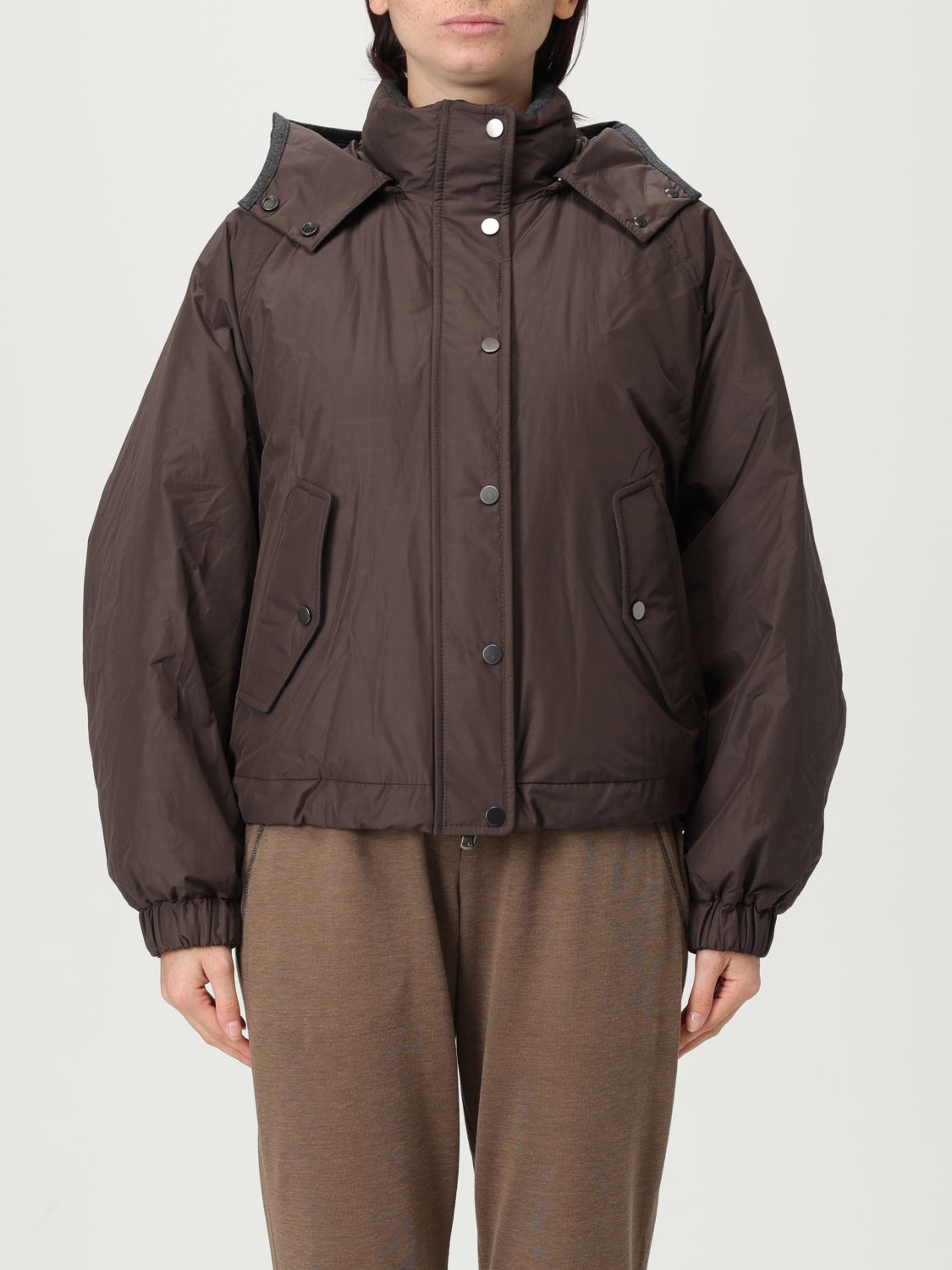 Brunello Cucinelli Coat  Woman Color Brown