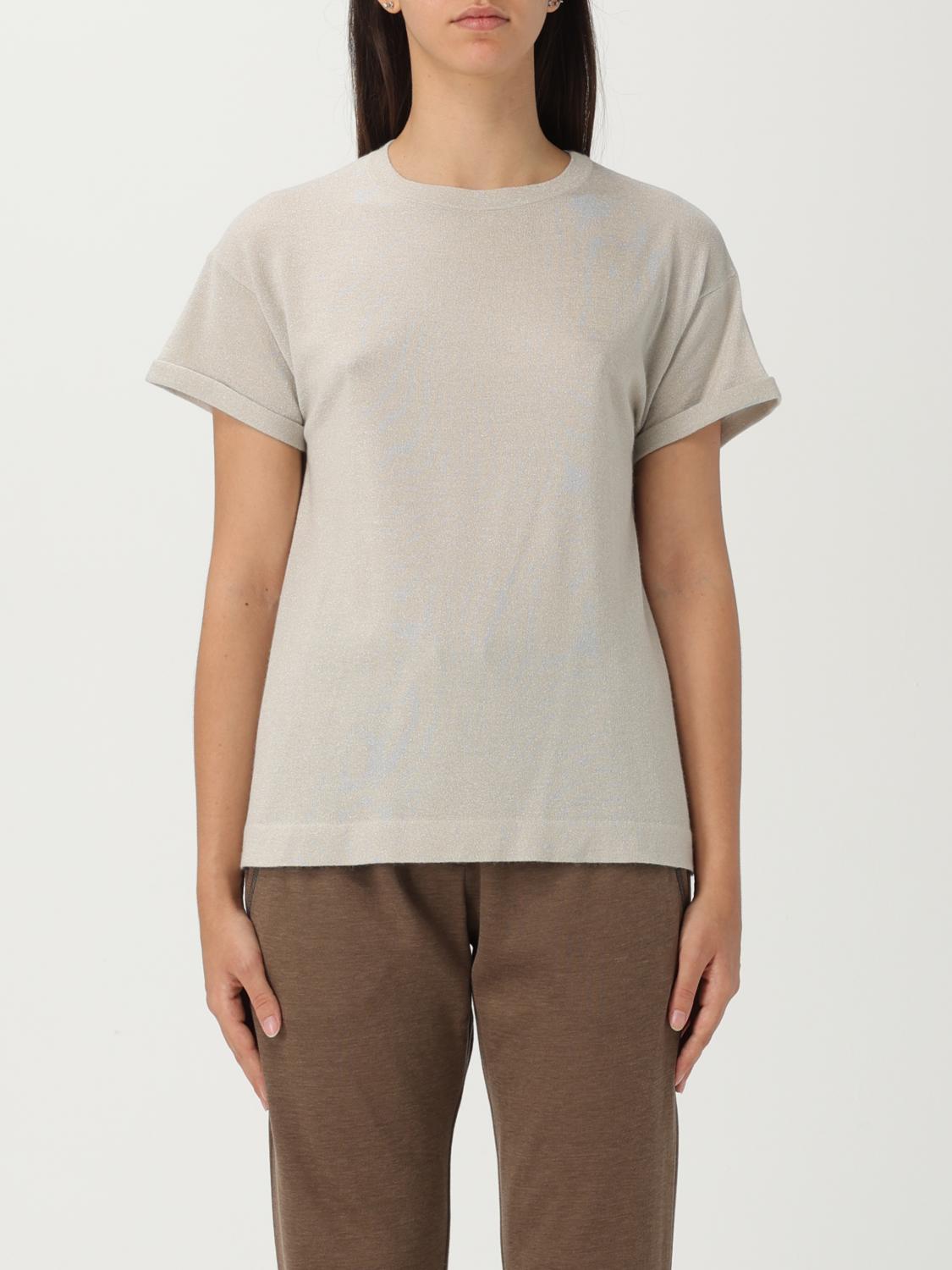 T-Shirt BRUNELLO CUCINELLI Woman color Pearl