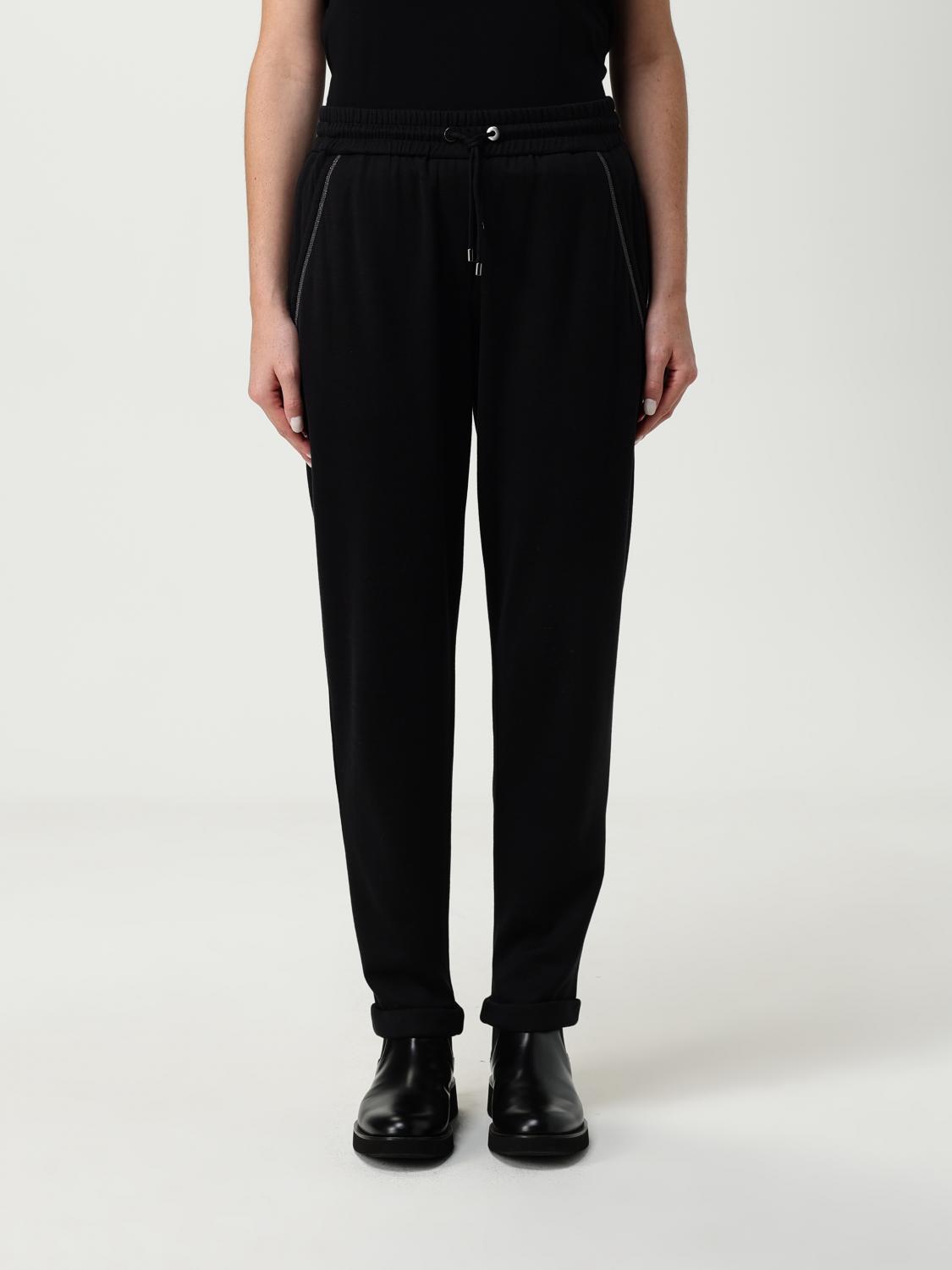 Brunello Cucinelli Pants  Woman Color Black In Black