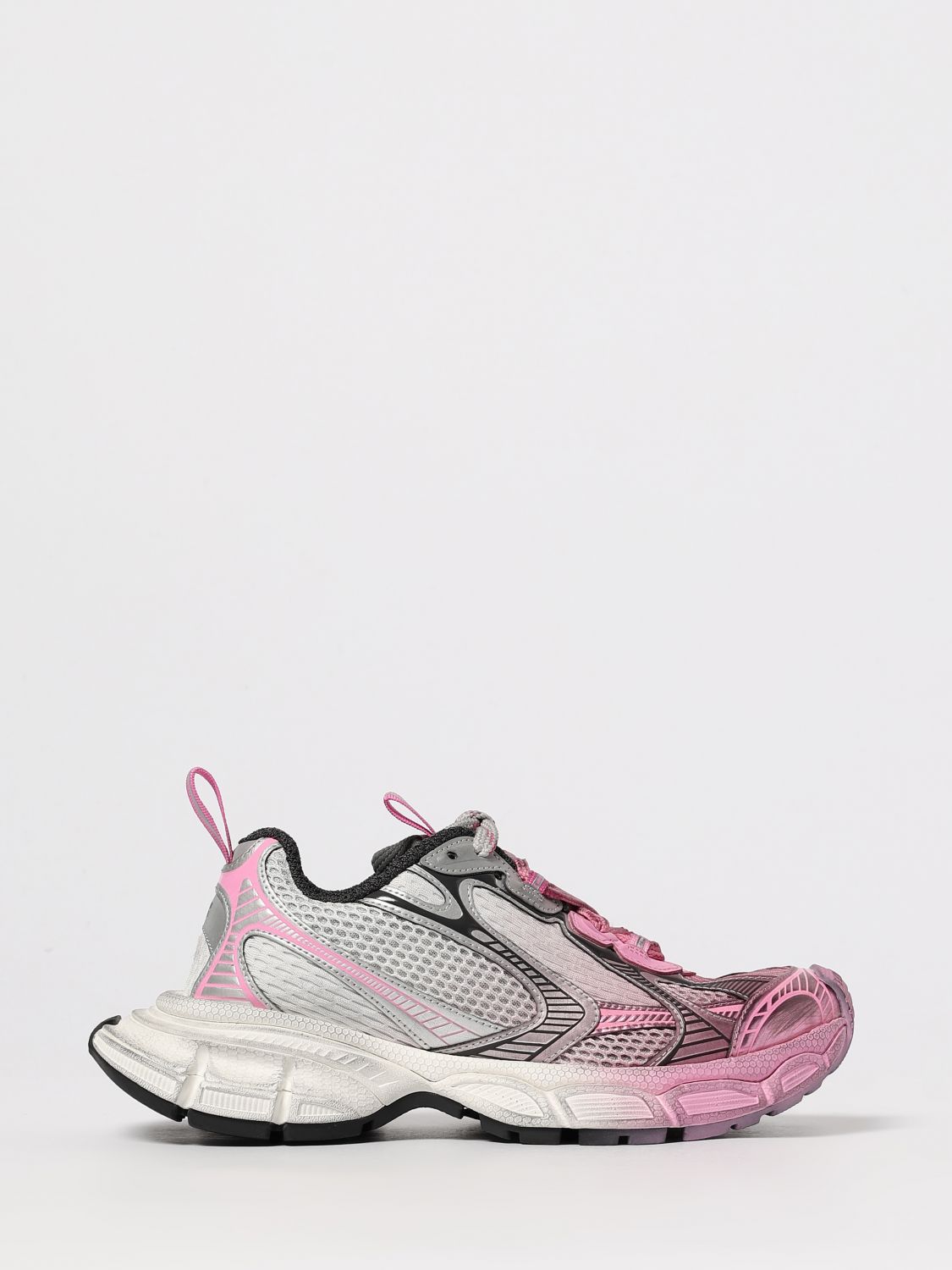 Balenciaga Mesh-panelled Sneakers In Size 3xl In Gray