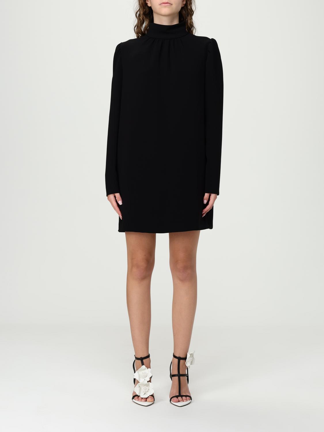 Max Mara Stand-up Collar Mini Dress With Long Sleeves